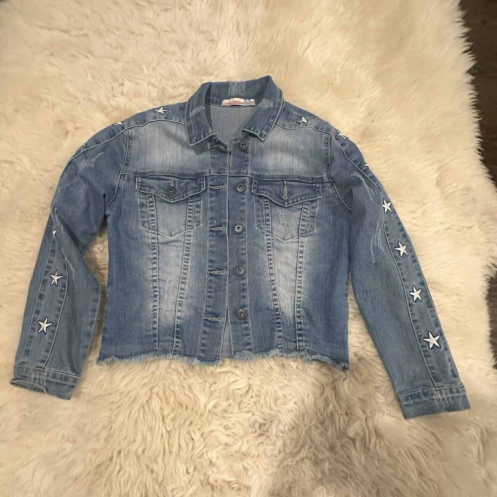 Vintage Havana Kids Star Embellished Denim Jacket – Size M - Like New